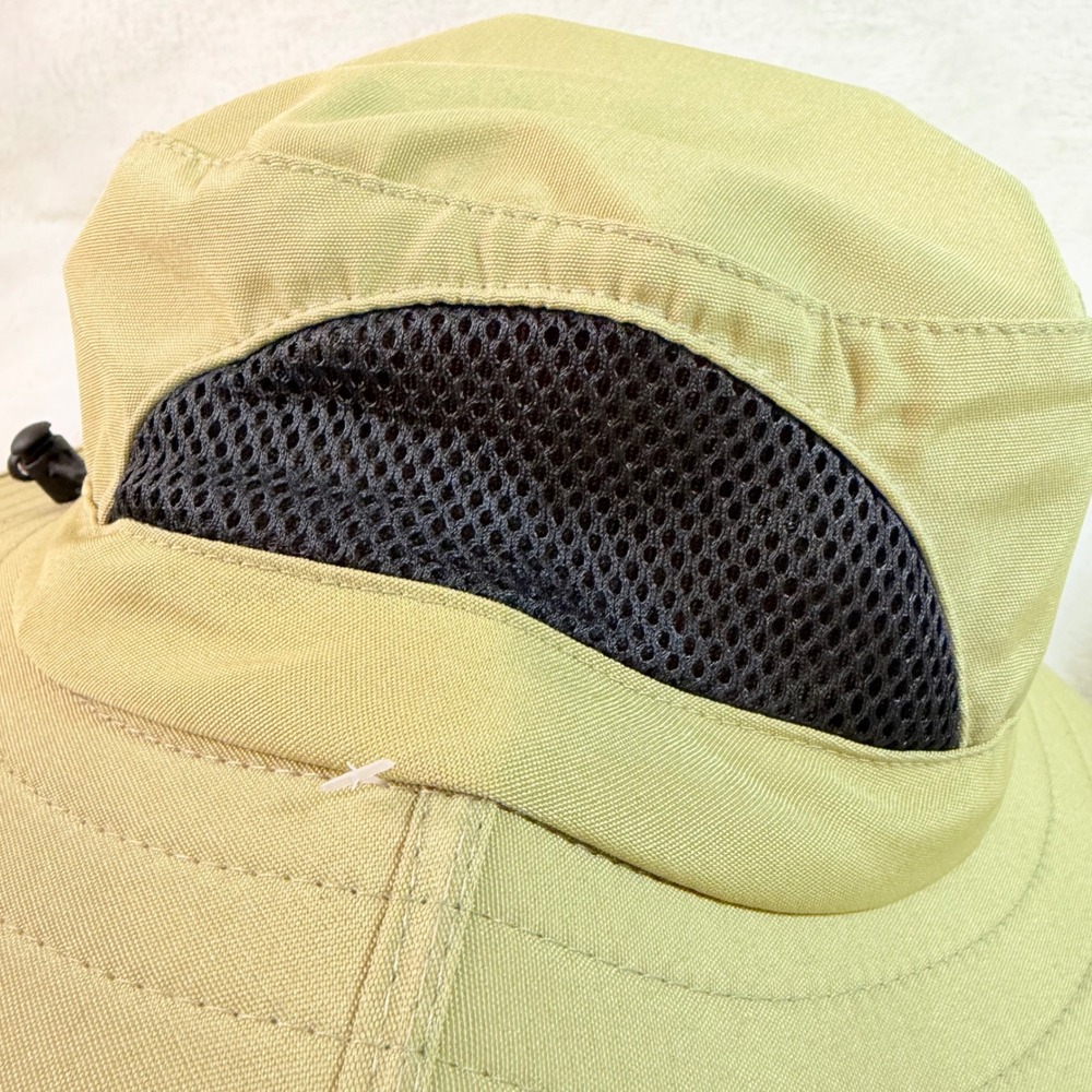 Einskey Sun Hat Tan Khaki Wide Brim Mesh Vent Adjustable Chin Strap Fishing Hike - Picture 7 of 7
